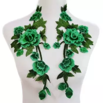 Отделка чонсама Шитье Цветочная одежда Цветочная роза Аппликация Аксессуары для одежды Нашивки Вышивка yellow-right