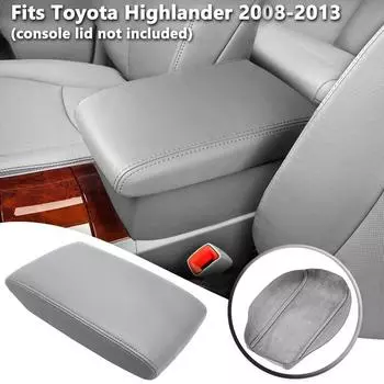 Отделка крышки подлокотника консоли автомобиля из микрофибры, подходит для Toyota Highlander 2008-2013