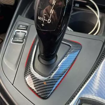 Отделка рамы рычага переключения передач автомобиля для BMW 1 2 3 4 серии F20 F21 F22 F23 F30 F34 F35 F32 F33 F36 Аксессуары для автомобиля в стиле углеродного волокна красный