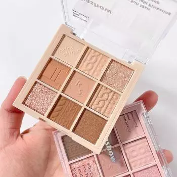 Отечественная косметика новая вязаная матовая девятицветная палитра теней для век