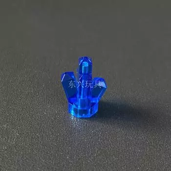 Отечественный MOC Совместимый 30385 Мелкий строительный блок Декоративные запасные части, Драгоценные камни, Руды, Кристаллические камни, Прозрачный синий 1