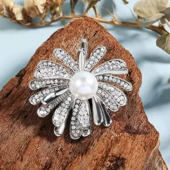 Отечественный высококачественный кристалл алмаза жемчуга цветок сплав брошь ювелирные изделия одежда универсальные булавки аксессуары корсаж женщины