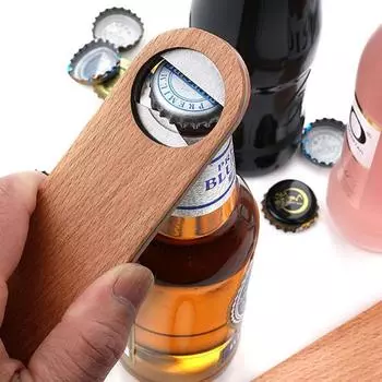 Отель Flat Board Speed Bottle Opener Home Пивная крышка деревянная крышка из нержавеющей стали