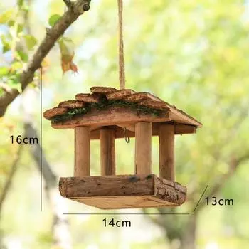 Отель Насекомых Деревянный Дом-Гнездо Пчелиный Подвесной Кора Садовый Декор Коробка для Гнездования Насекомых Style A