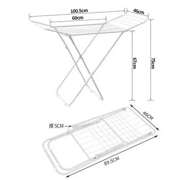 Отель Тип X Вешалка для одежды от пола до пола Балконная складная вешалка для одежды для внутреннего и наружного использования Неустанавливаемое хранение одежды