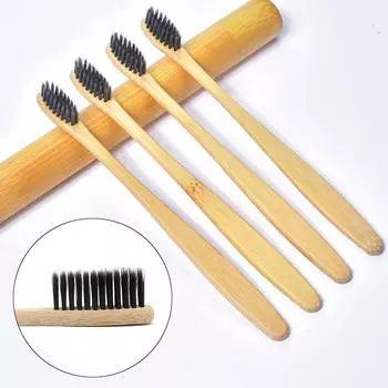 Отель Взрослый Средний Натуральный Экологически Чистый Бамбук C уголь Новый Чистый Бамбук Нейлон Экологически Чистая Зубная Щетка Мягкая Оптовая Практичные Аксессуары 1pc белый