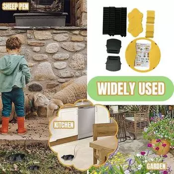 Откидная крышка для мышеловки для помещений и улицы с автоматическим сбросом, многоразовая, не требует использования клея жёлтый