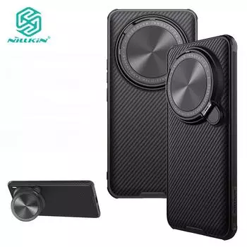 Откидная крышка Nillkin, чехол-подставка для камеры для Xiaomi Mi 14 Ultra, чехол для телефона CamShield ProP, защитная задняя крышка для объектива с откидной крышкой For Xiaomi 14 Ultra чёрный