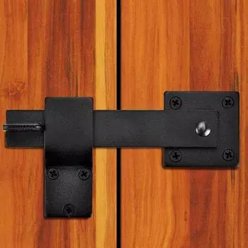 Откидная защелка для двери сарая с монтажными принадлежностями. Вращение на 360 градусов. Безопасность конфиденциальности. Простая установка. Защелка для раздвижной двери. Защелка для ворот. чёрный