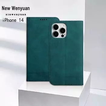 Откидной чехол из натуральной кожи, совместимый с Apple 14, iPhone 15, Samsung S23, Xiaomi 12T. Samsung A52/A52S 5G