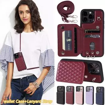 Откидной кожаный чехол с отделением для карточек для IPhone 15 14 Plus 13 12 Pro Max 11 XR 8 7 6S Plus/Samsung S23 S22Ultra Plus S21 A14 A54 A53 iPhone 6/6S чёрный