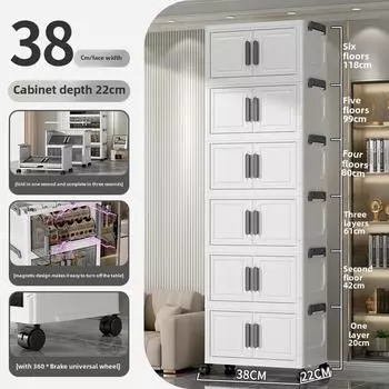 Откидной ящик для хранения вещей, шкаф для хранения вещей, складной пластиковый гардероб, ящик для организации одежды, домашний шкафчик для спальни 38cm 2 layers белый