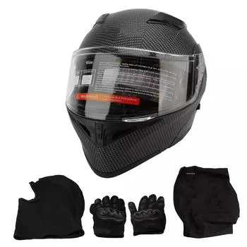 Откидной шлем для мотоцикла, ударопрочный, амортизирующий, дышащий, легкий, полнолицевой, для улицы, для велосипеда Carbon Fiber Pattern XXL 606