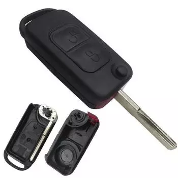 Откидной складной чехол для ключей с необрезанным лезвием для Mercedes Benz SLK E113 A