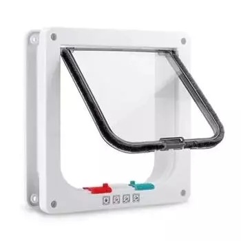 Откидные двери для кошек и собак, замок безопасности, откидная дверь для собак, кошек, котят, АБС-пластик, небольшой дверной комплект для ворот для домашних животных, аксессуары для собак и кошек, дверь для домашних животных