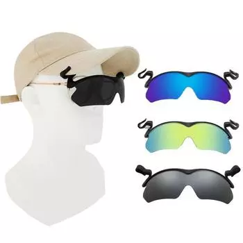 Откидные солнцезащитные очки на клипсе, поляризационные защитные очки, легкие, удобные уличные очки для мужчин, рыбалка, езда на велосипеде, пеший туризм синий