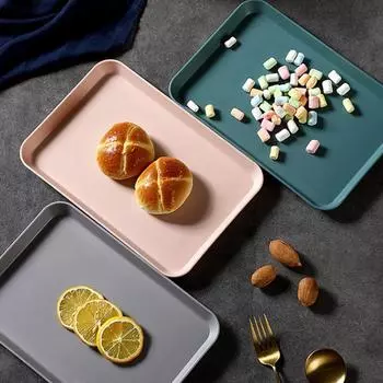 Отклонение ручного измерения противоскользящего пластикового подноса для еды, сервировочного подноса