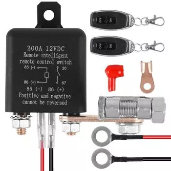 Отключение аккумулятора 12 В 200 А Автомобильный выключатель аккумулятора Выключатель-разъединитель с дистанционным автоматическим выключателем аккумулятора Автомобильные аксессуары