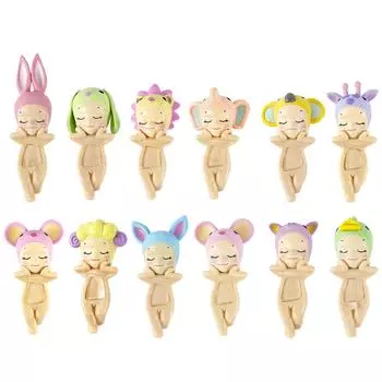 Откройте для себя мистическое царство крылатых чудес: Интригующие фигурки ангелов в сюрприз-слепых коробках Angel Hippers Dreaming Series Figure One Size