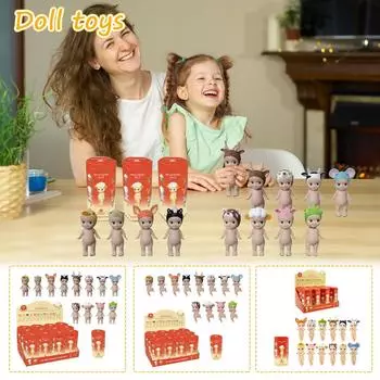 Откройте для себя мистическое царство крылатых чудес: Интригующие фигурки ангелов в сюрприз-слепых коробках Angel Hippers Dreaming Series Figure One Size