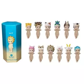 Откройте для себя мистическое царство крылатых чудес: Интригующие фигурки ангелов в сюрприз-слепых коробках Angel Hippers Dreaming Series Figure One Size синий