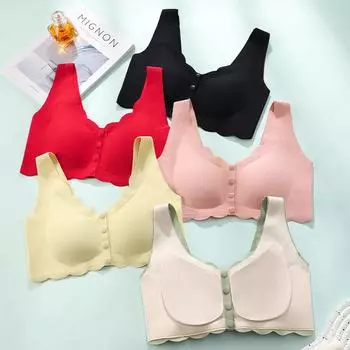 Откройте пряжку перед взрывом, бюстгальтеры для людей среднего и пожилого возраста без стальных колец собираются, чтобы предотвратить провисание, красивое нижнее белье для мам типа жилетки 34/75S