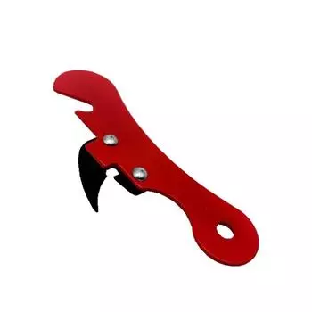 Откройте свежесть: Ручной консервный нож из нержавеющей стали для кемпинга и многофункционального использования красный