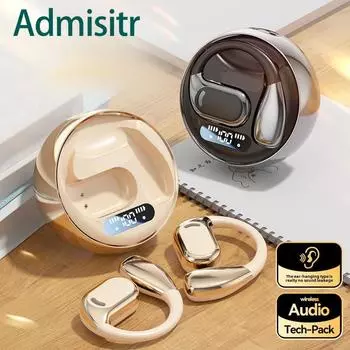 Открытая беспроводная Bluetooth-гарнитура с воздушной костной проводимостью, висячие наушники для бега чёрный