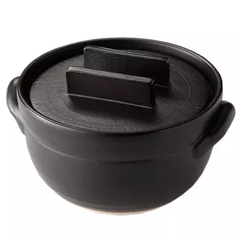 открытая микроволновая печь глиняная глиняная посуда сделанная в глиняной посуде горшок для одного риса рис Камадо глиняный горшок горшок горшок рисоварка для рисовых горшков, которые чёрный