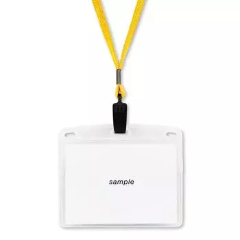 Открытая промышленная подвесная табличка с именем, держатель для карточки с именем, держатель для карточки, 10 шт., мягкий чехол, желтый NL-21-YE