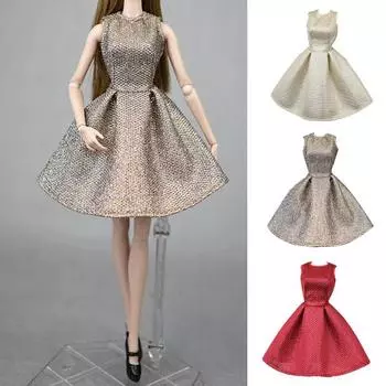 Открытая спина, однотонная, потрясающая, изысканная, в стиле принцессы, кукла, игрушка, одежда, платья, аксессуары красный