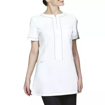 Открытая талия Sweat Medical Clinic CL0182 15 [Charara] Женская туника, туника, спереди, переключающаяся, непрозрачная, впитывающая, антистатическая, эластичная,