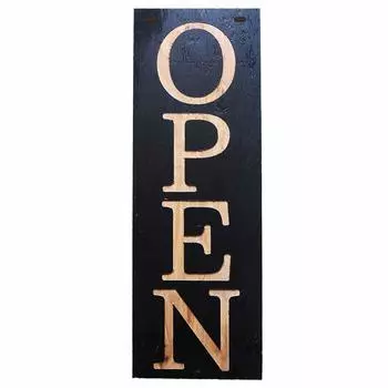 Открытая Закрытая Стендовая Вывеска Очень Большая (45см) чёрный