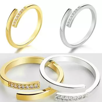 Открытие кольца Регулируемые ювелирные изделия Кольцо для девушки Модная девушка Легкое роскошное кольцо Открытое кольцо Резьба Роскошное кольцо Изысканный комплект ювелирных изделий для пары золотой
