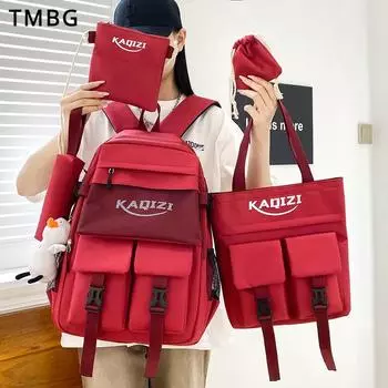 Открытие сезона, нейтральный рюкзак, большая вместимость, рюкзак для школьников, кампуса, модная крутая оксфордская легкая сумка для тренировок на плечо One size чёрный