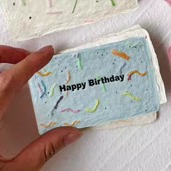 Открытка из бумаги Yousheng Seeds Handmade Happy Birthday Открытка из семян для посадки на День святого Валентина День матери и свадьбу