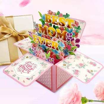 Открытка ко Дню матери. Приветствие матери. Благословение. Элегантный творческий подарок.