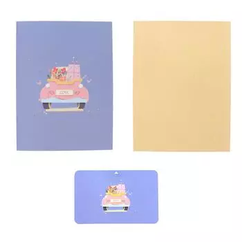 Открытка Love 3D в форме сердца, трехмерная бумажная поздравительная открытка на День святого Валентина, День благодарения