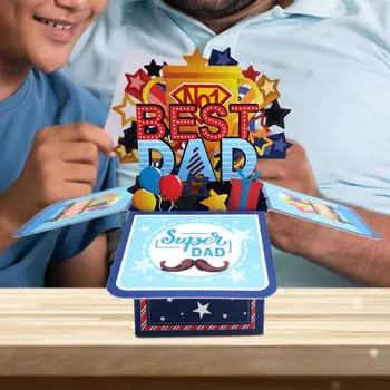 Открытка на День отца Подарок отцу включает в себя бирку с запиской Поздравительные открытки на день рождения для отца