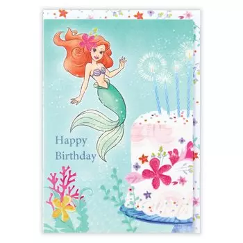 Открытка на день рождения Hallmark Disney Ariel 3D Flower Cake 817213 Pop-up