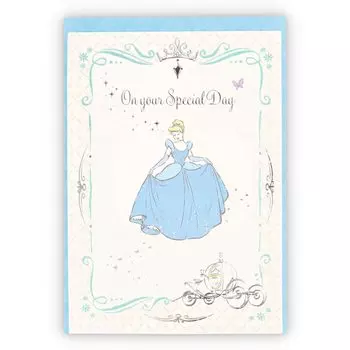 Открытка на день рождения Hallmark Disney Cinderella 3D Золушка и торт 816919 Раскладная