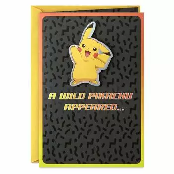 Открытка на день рождения Hallmark PokemonWild Pikachu)