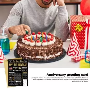 Открытка на день рождения на годовщину Ностальгическое воспоминание Газета Открытка на день рождения Открытка на празднование важной вехи Подарки 30 years