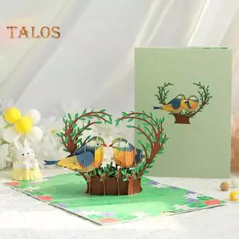 Открытка на день рождения с колибри, сделанная своими руками, объемная открытка с птицей и цветком, 3D-открытка на День матери, годовщина, День святого Валентина, поздравительная открытка для женщин A