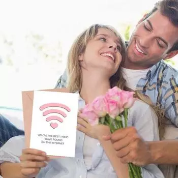 Открытка на годовщину для девушки, парня, романтическая открытка на день святого Валентина, открытка с годовщиной, любовная поздравительная открытка для него, ее мужа, жены белый