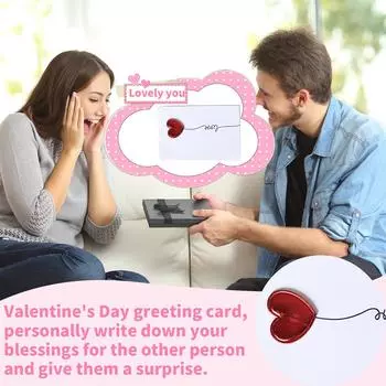 Открытка-раскладушка с любовным письмом ручной работы из кожи - эксклюзивная поздравительная открытка ко Дню святого Валентина One Size