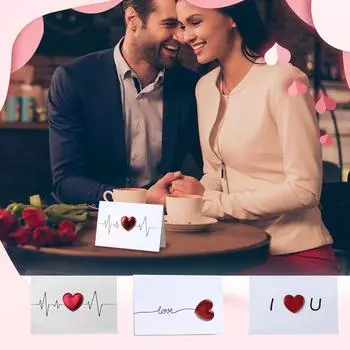 Открытка-раскладушка с любовным письмом ручной работы из кожи - эксклюзивная поздравительная открытка ко Дню святого Валентина One Size