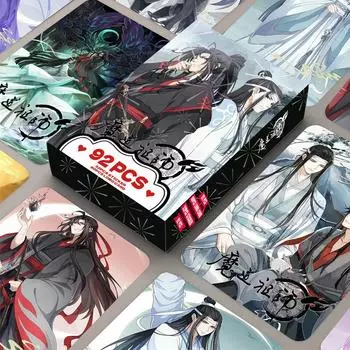 Открытка с изображением аниме Mo Dao Zu Shi Lomo, Wei Wuxian Lan Wangji, двусторонняя печать, коллекция изображений 60 cards 32 stickers