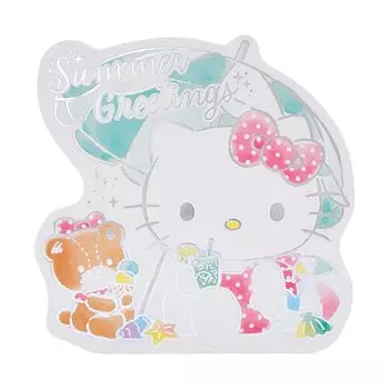 Открытка с надписью Sanrio Летний зонтик Hello Kitty S4032 386987 JSP32-4