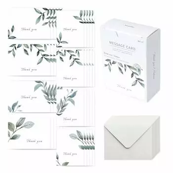 Открытка с сообщением Monolike Мини-открытка Спасибо Природа Открытка с сообщением Спасибо Природа 40 открыток 20 конвертов Набор канцелярских товаров Праздничная открытка Спасибо Открытка -